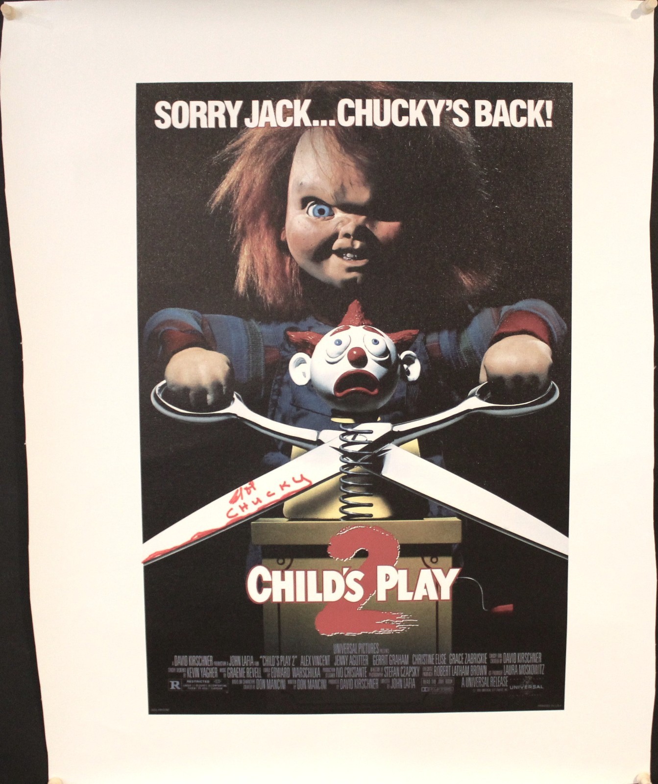 Brad Dourif Autographed Oversize Canvas Print – Child’s Play 2