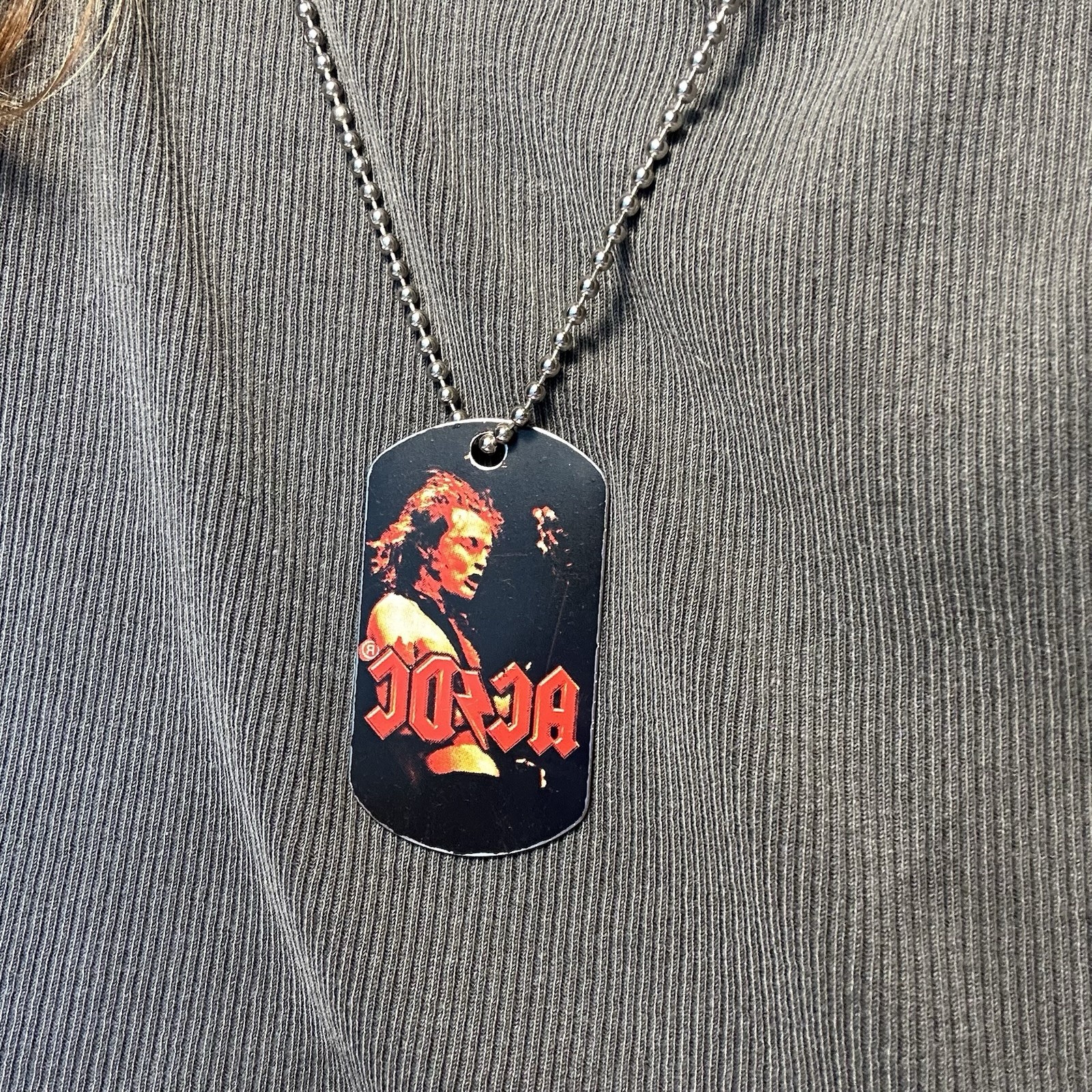 AC/DC Dogtag Ball Chain Necklace 2006