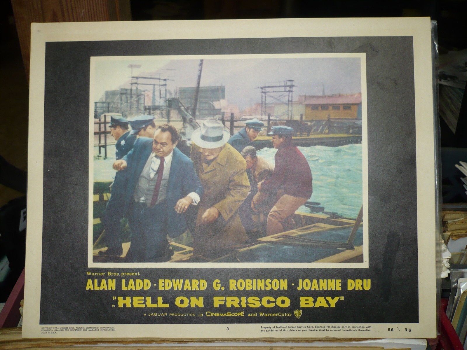 HELL ON FRISCO BAY, orig LC #5 [Edward G Robinson, Alan Ladd] – 1956