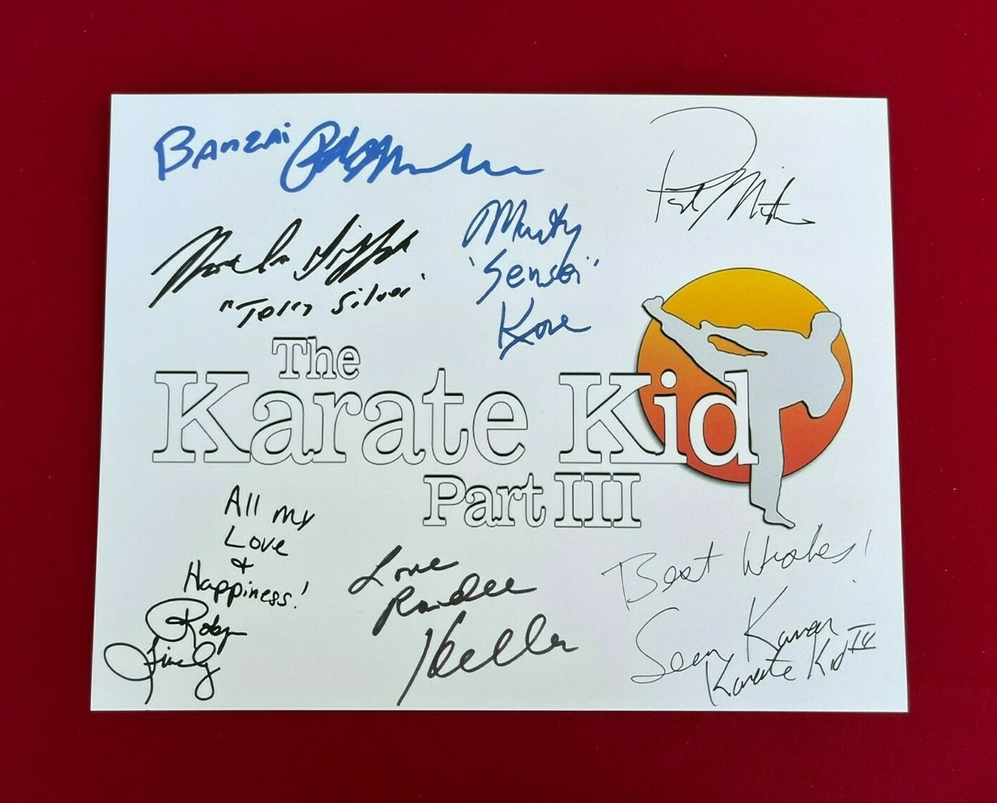 The Karate Kid Part III Title Card Cast-Signed- 8.5×11- Autograph Reprints