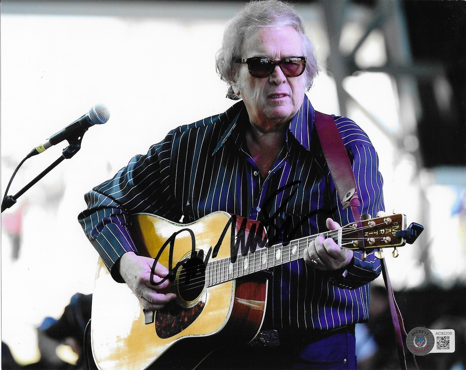 Don McLean Signed 8×10 Photo Autographed BAS American Pie Day the Music Died 00
