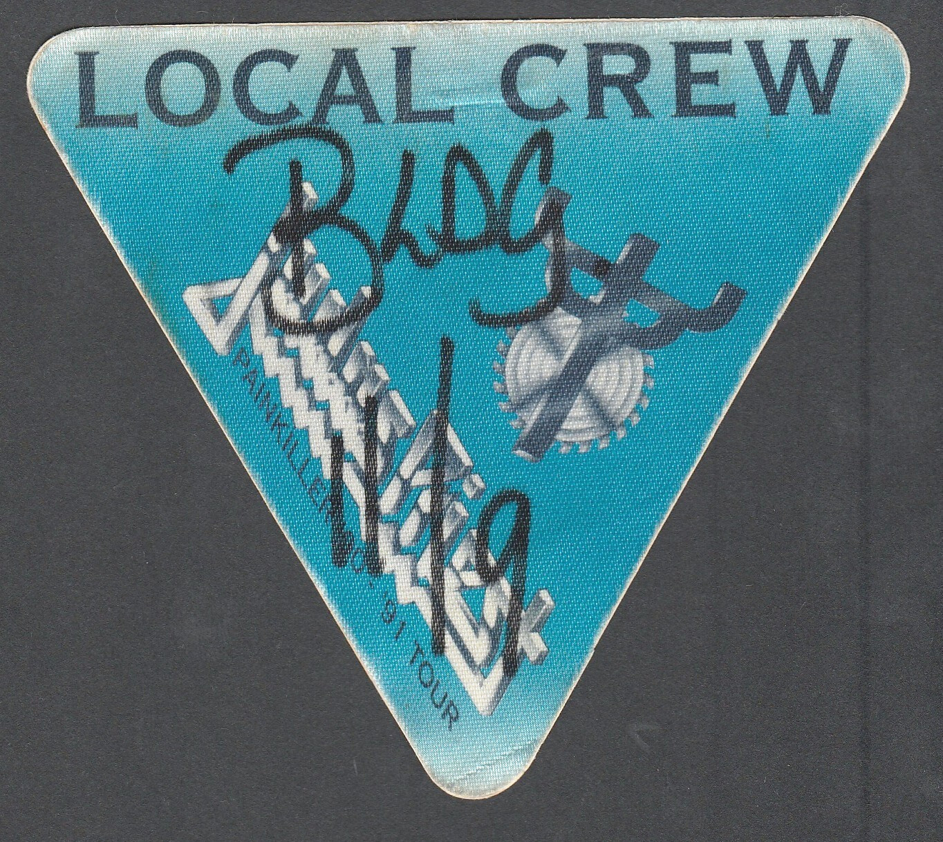 Judas Priest Backstage Crew Pass Painkiller Tour 1991 Unused Back