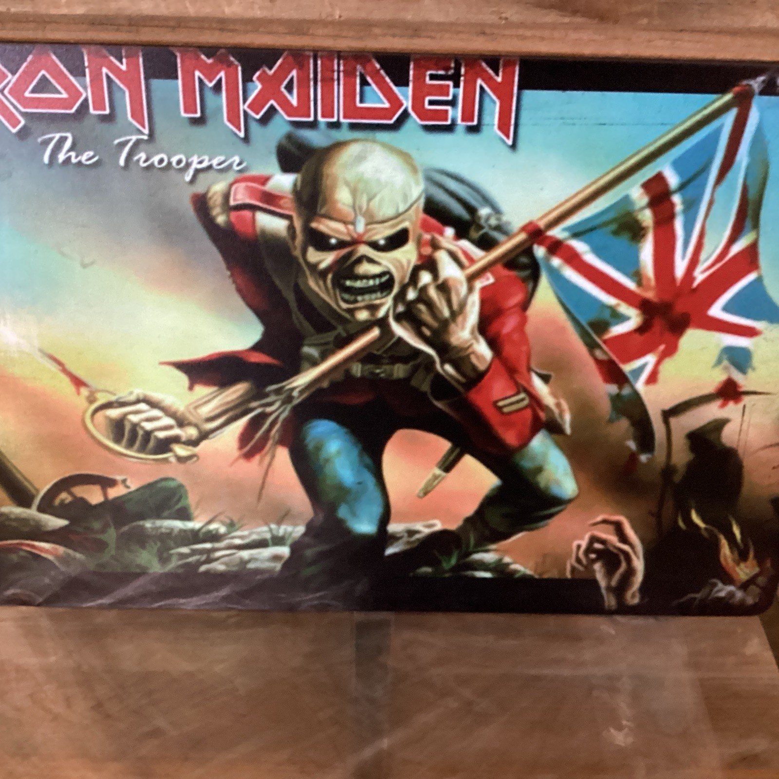 Iron Maiden The Trooper Metal Sign Tin PosterTacker 8”x12” Man-Cave Decor