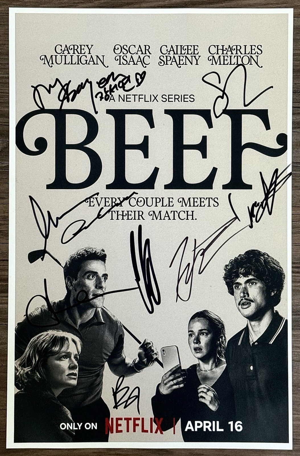 Beef Season 2 Autographed 12×18 Mini Poster Signed By Cast And Crew A24 SWAU COA