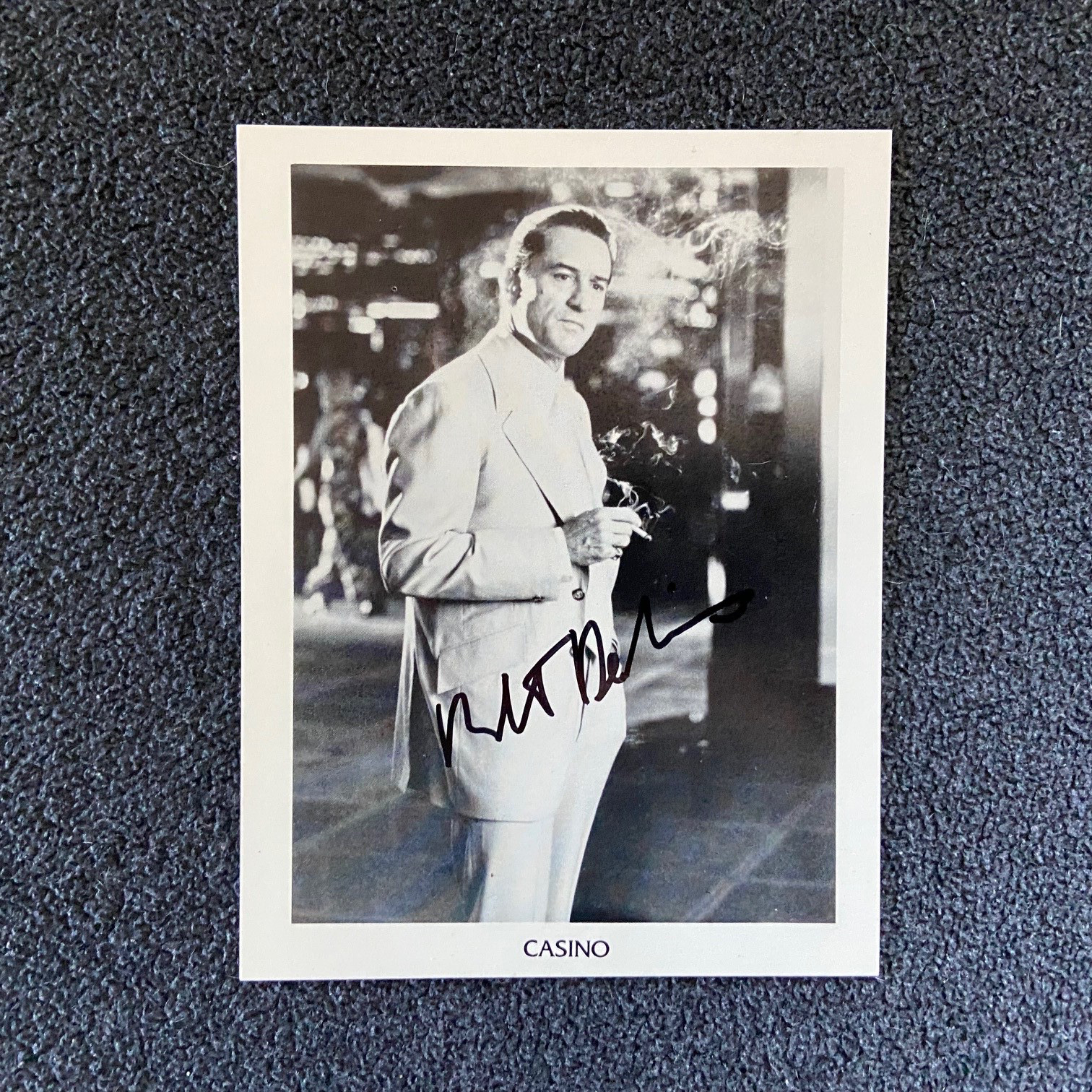 Robert Deniro Autographed 5X7 B&W Photo Authentic Original Signature! Casino!
