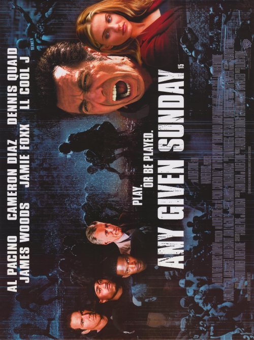 ANY GIVEN SUNDAY Movie POSTER 30×40 Al Pacino Dennis Quaid Cameron Diaz Jamie