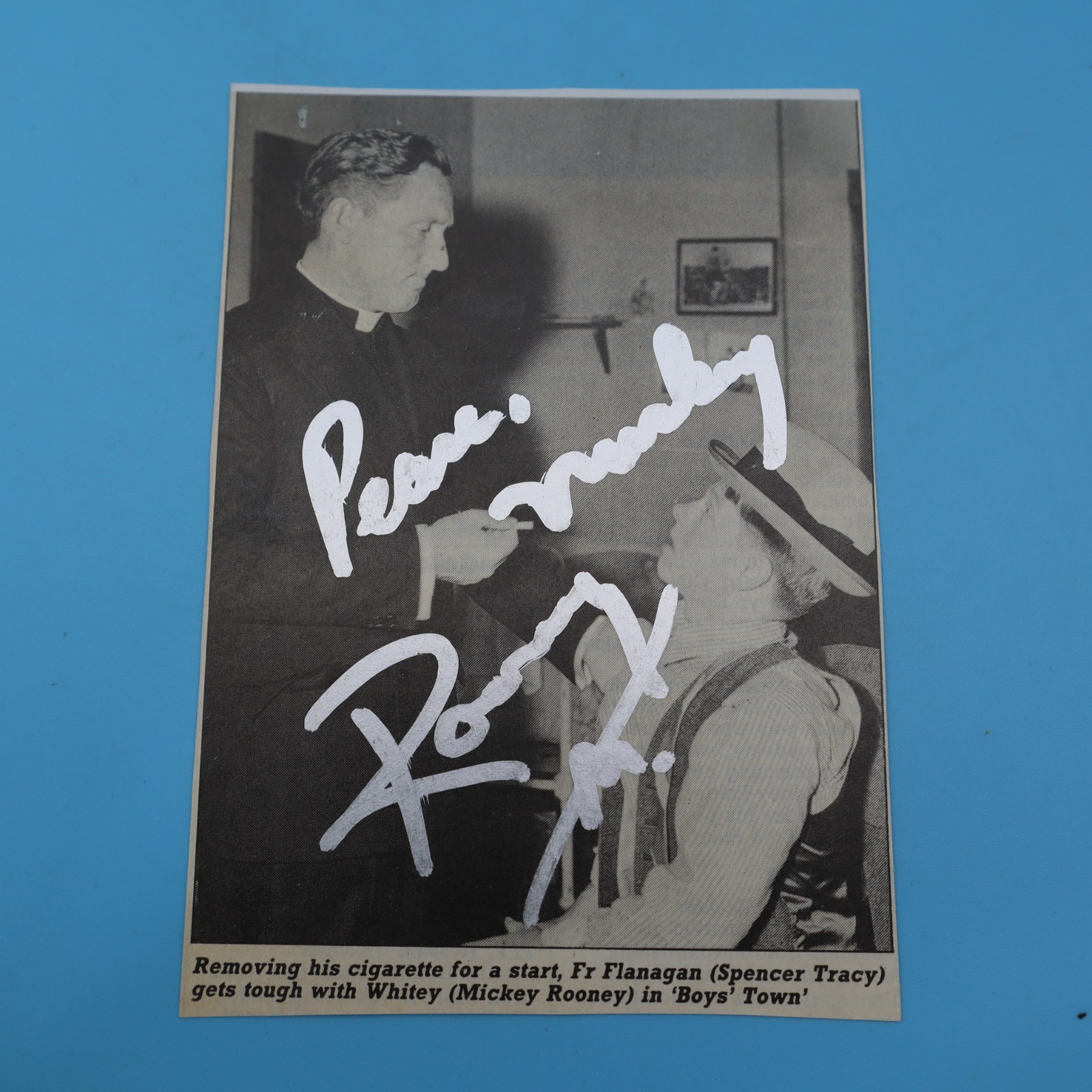 MICKEY ROONEY academy award winner actor 1920-2014 Signed AUTO MAGAZINE PIC #1