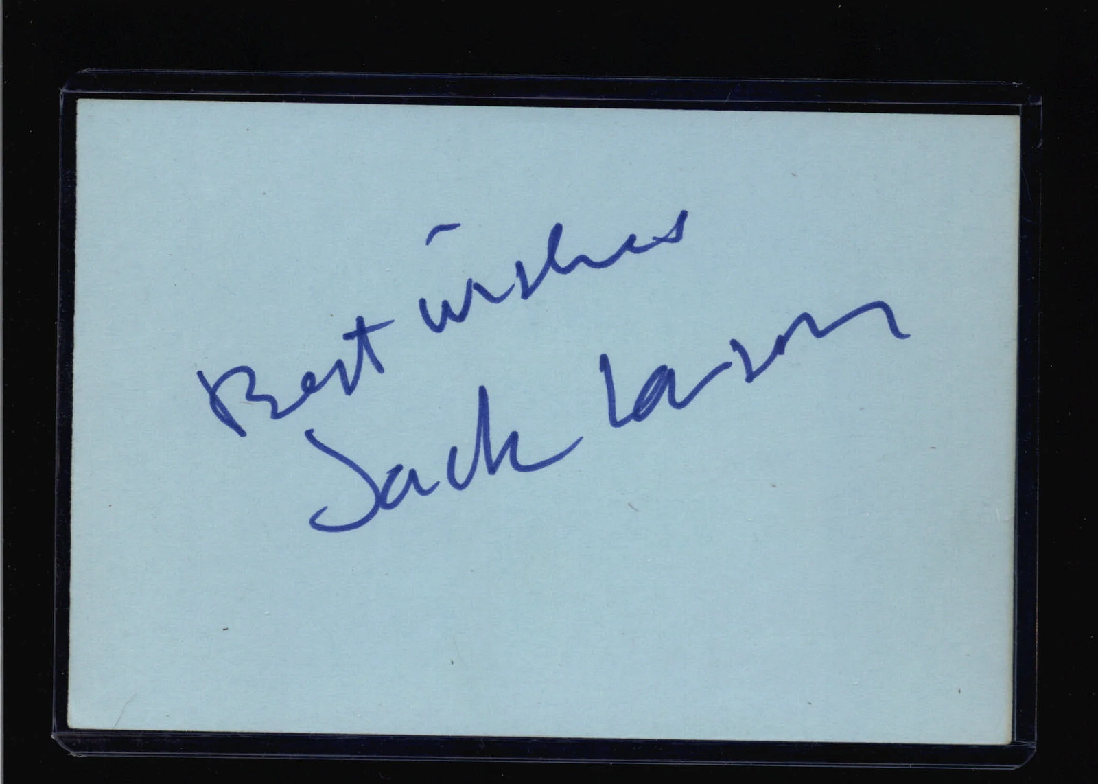 Jack Larson – Signed Autograph 4×6 Index Card – Superman – Jimmy Olsen
