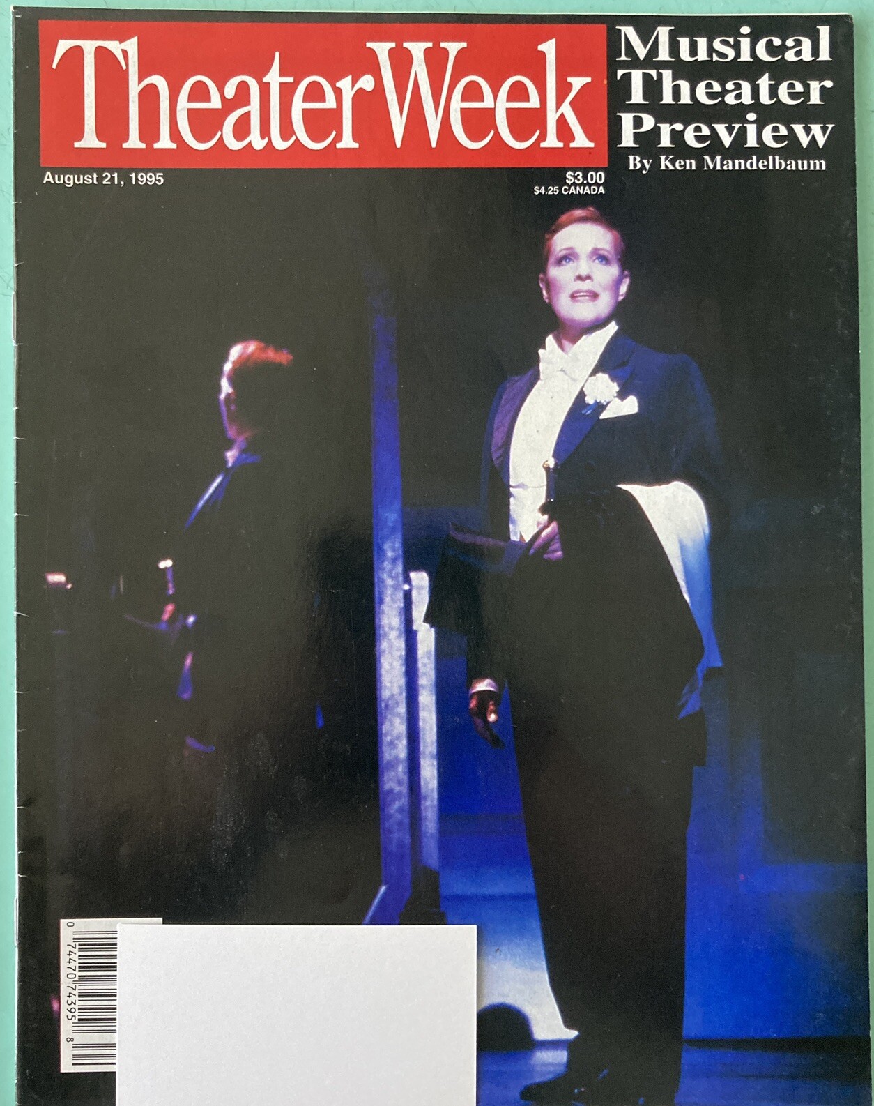 Julie Andrews Theater Week Magazine August 21 1995 Season Preview Label Attached