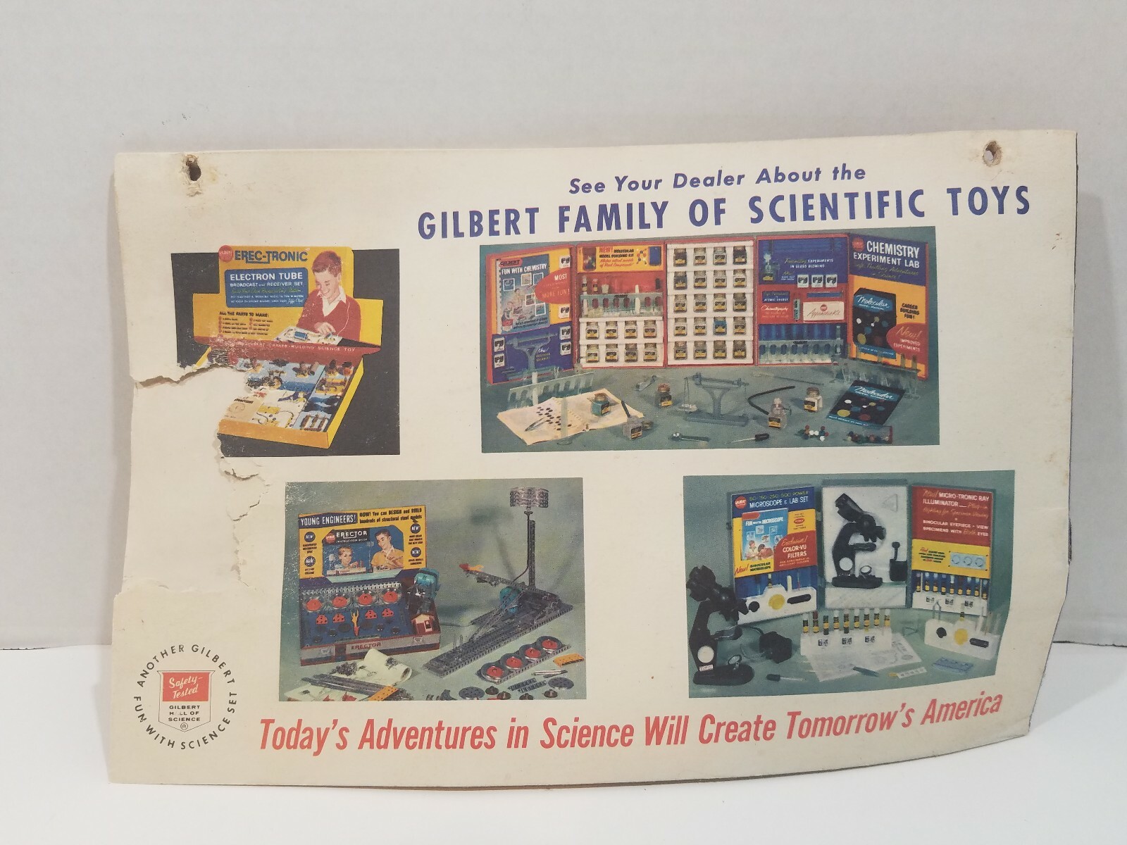 Vintage 1959 Gilbert Erector Instruction Book M4712 Radar Tower Cover