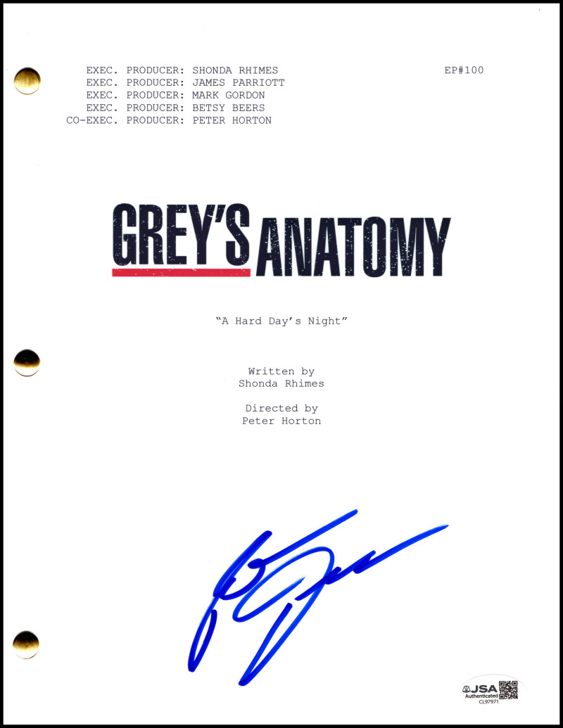 Patrick Dempsey Signed Autograph Grey’s Anatomy Pilot Script – McDreamy JSA COA