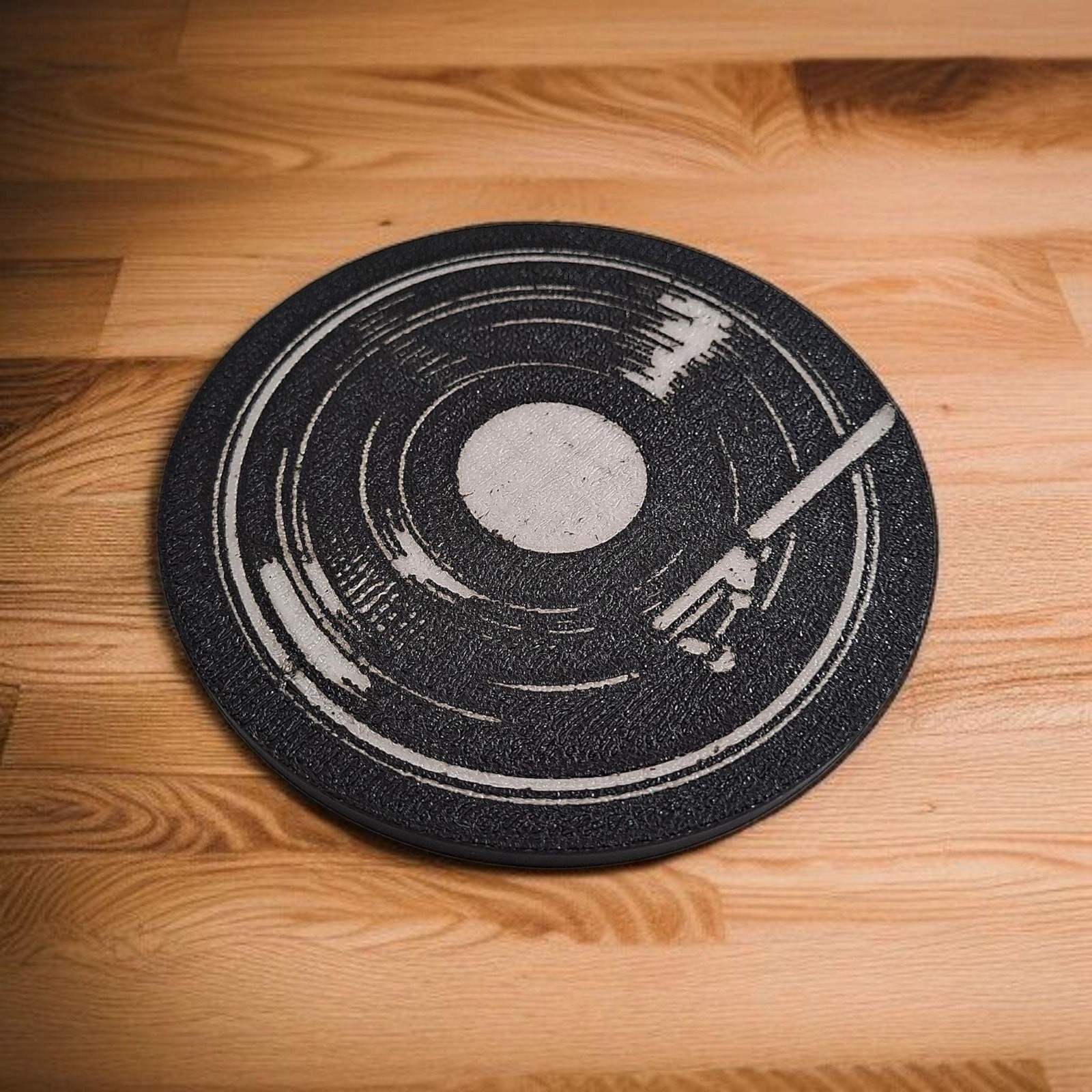 Vinyl Record Coasters: Retro Music Lover Gift, Fun Barware Set of 4