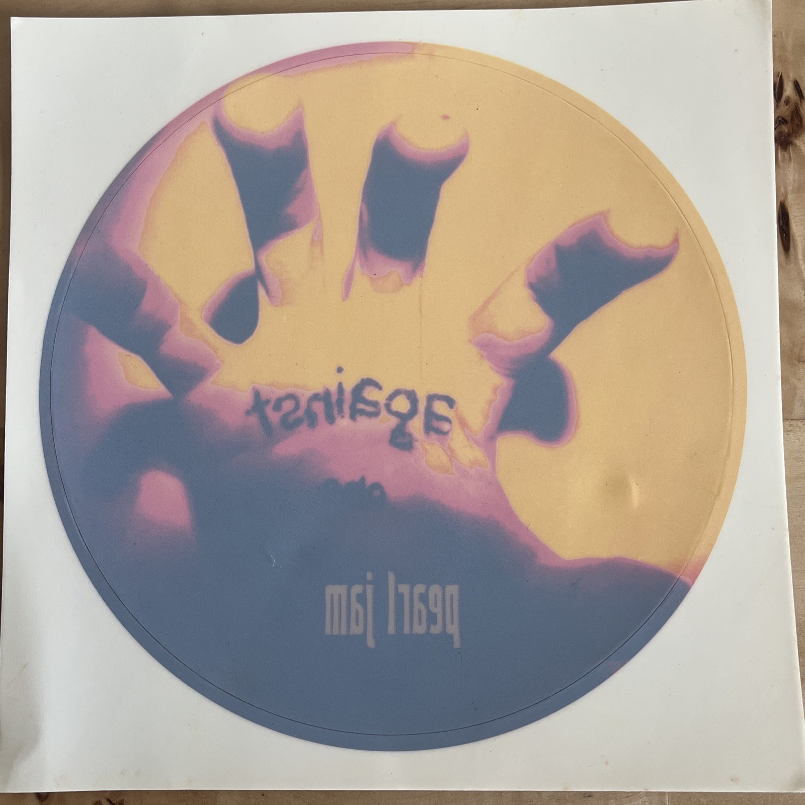 Vtg PEARL JAM “5 Against 1” Original 1993 US Promo Static Window Cling Sticker