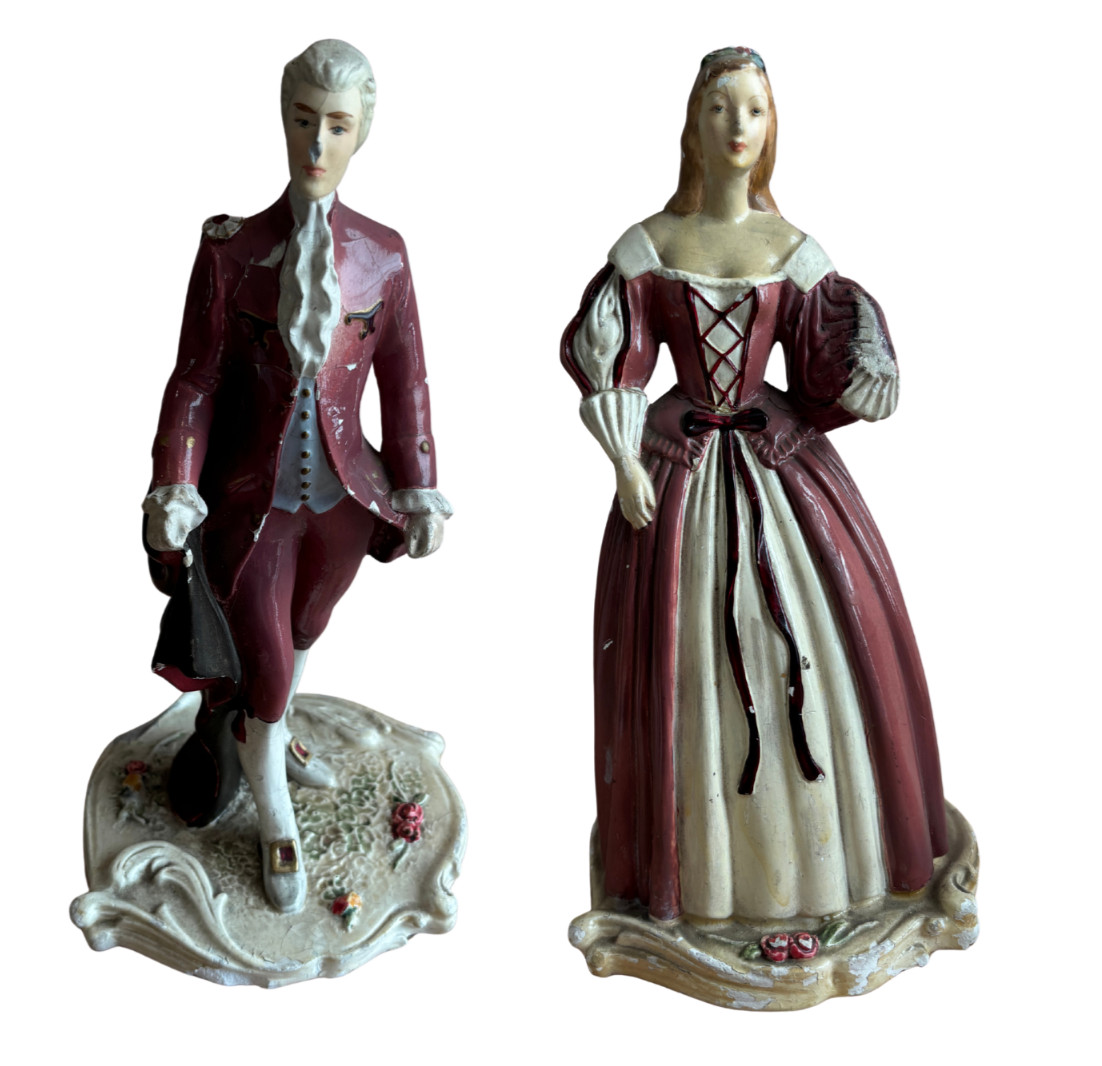 Authentic Warner Bros. Prop House Figurines – Vintage Period Couple Set