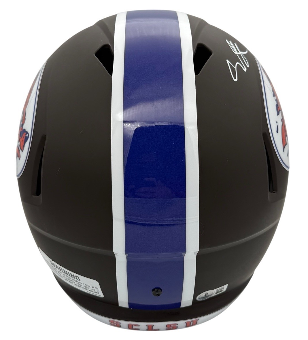 ADAM SANDLER THE WATERBOY SIGNED HELMET SPEED SCLSU MUD DOGS BECKETT COA