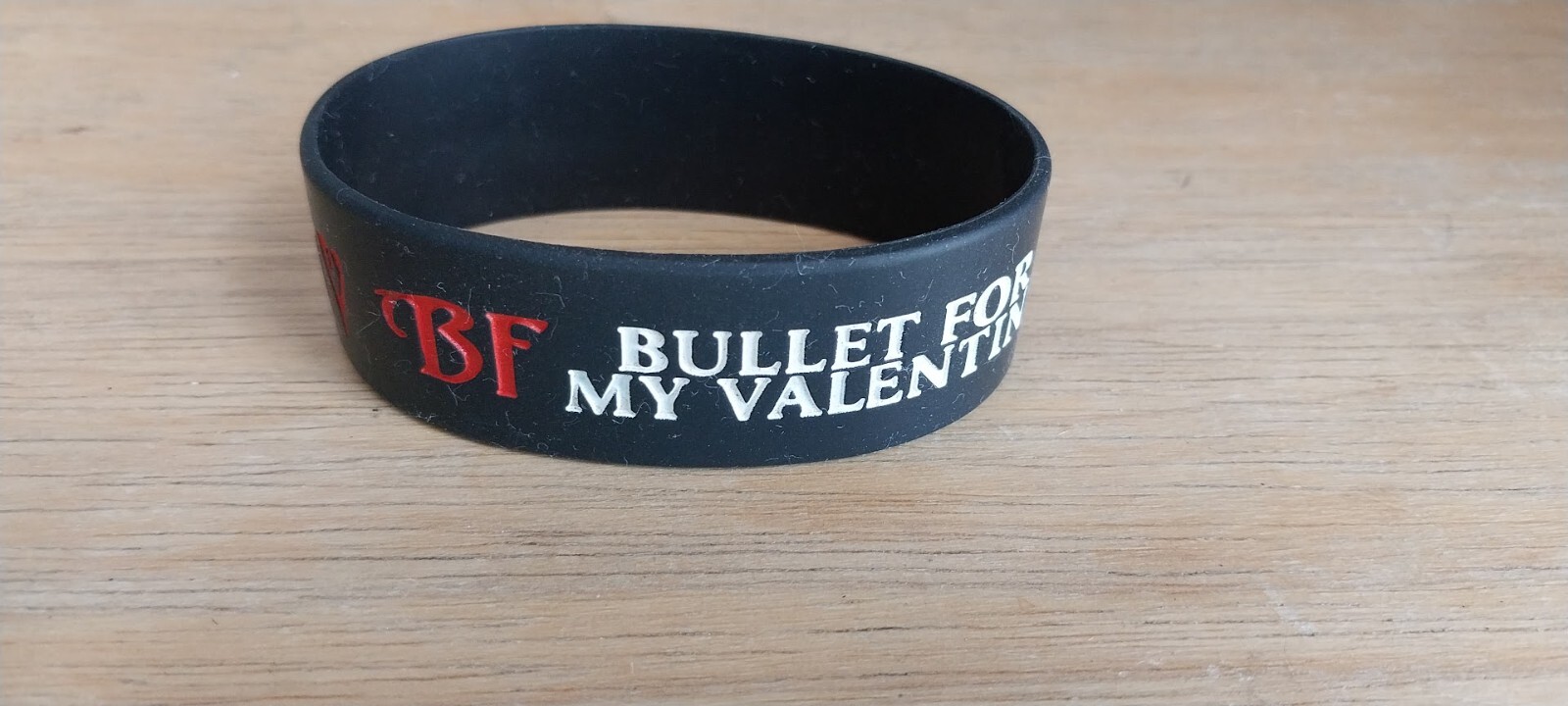 Bullet For my Valentine Rubber Wristband Wide Black Red White B4MV