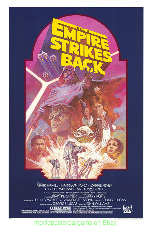 THE EMPIRE STRIKES BACK R1982 ROLLED MINT !!! ORIG!NAL 27X41 One Sheet STAR WARS