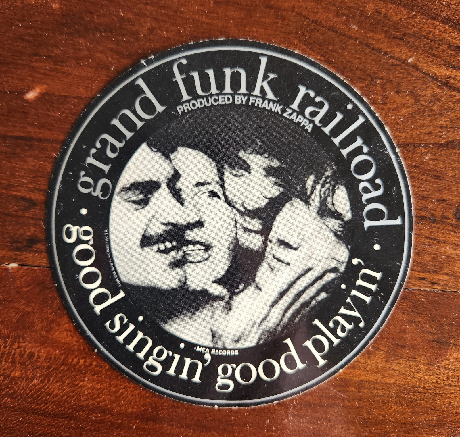 Grand Funk Railroad GFR ORIGINAL 1976 STICKER 4 Good Singin’,Good Playin’ ZAPPA