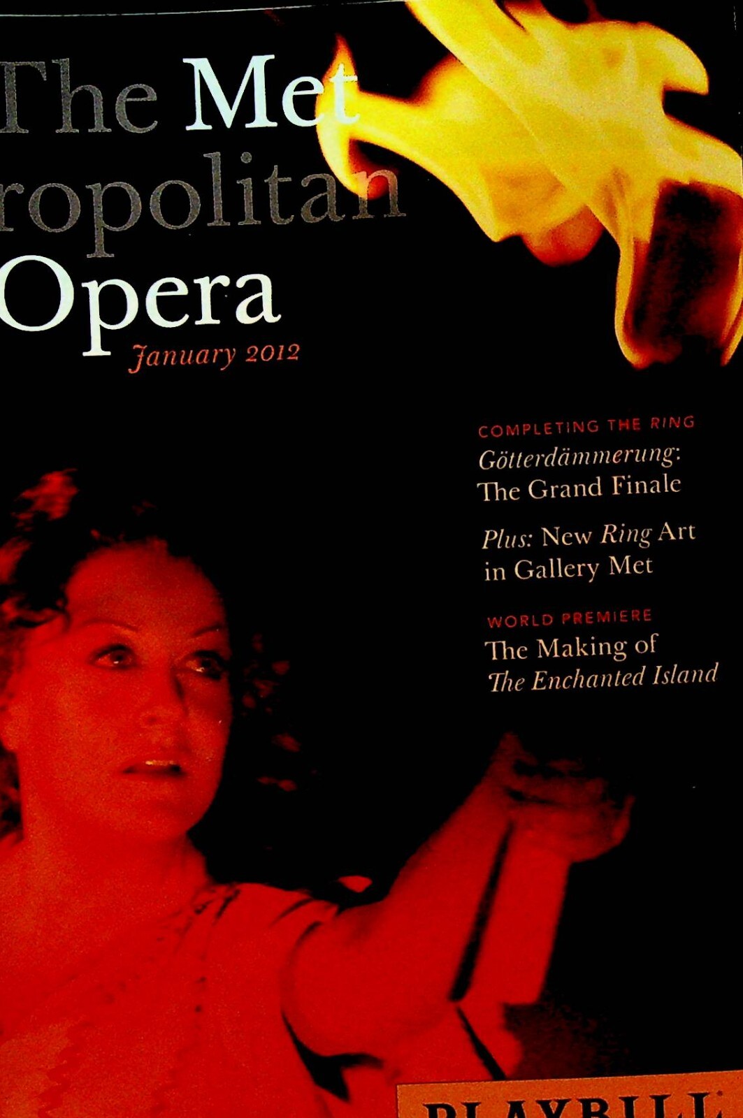 The Enchanted Island Playbill Metropolitan Opera Program January 17 2012