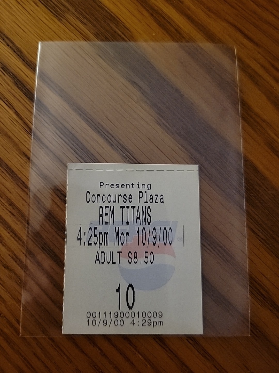 2000 Remember the Titans Original Movie Ticket Stub Denzel Washington Football