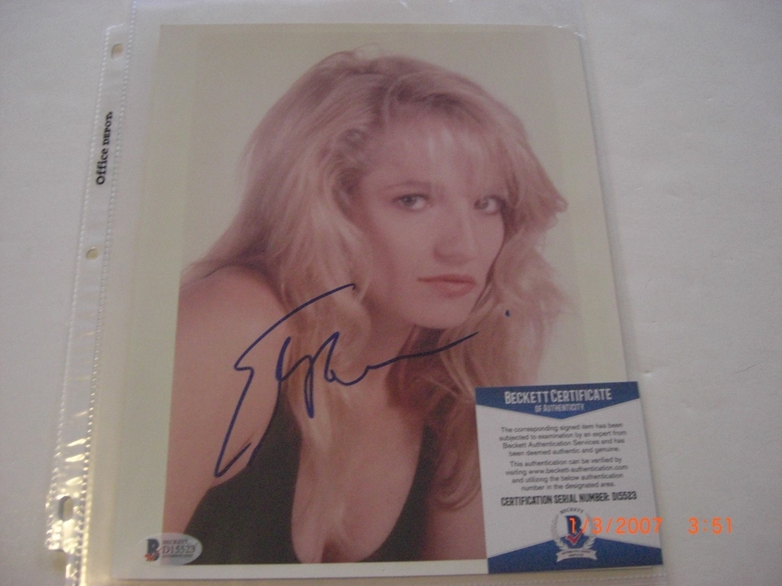 ELLEN BARKIN SEA OF LOVE,THE BIG EASY ACTRESS BECKETT/COA SIGNED 8X10 PHOTO