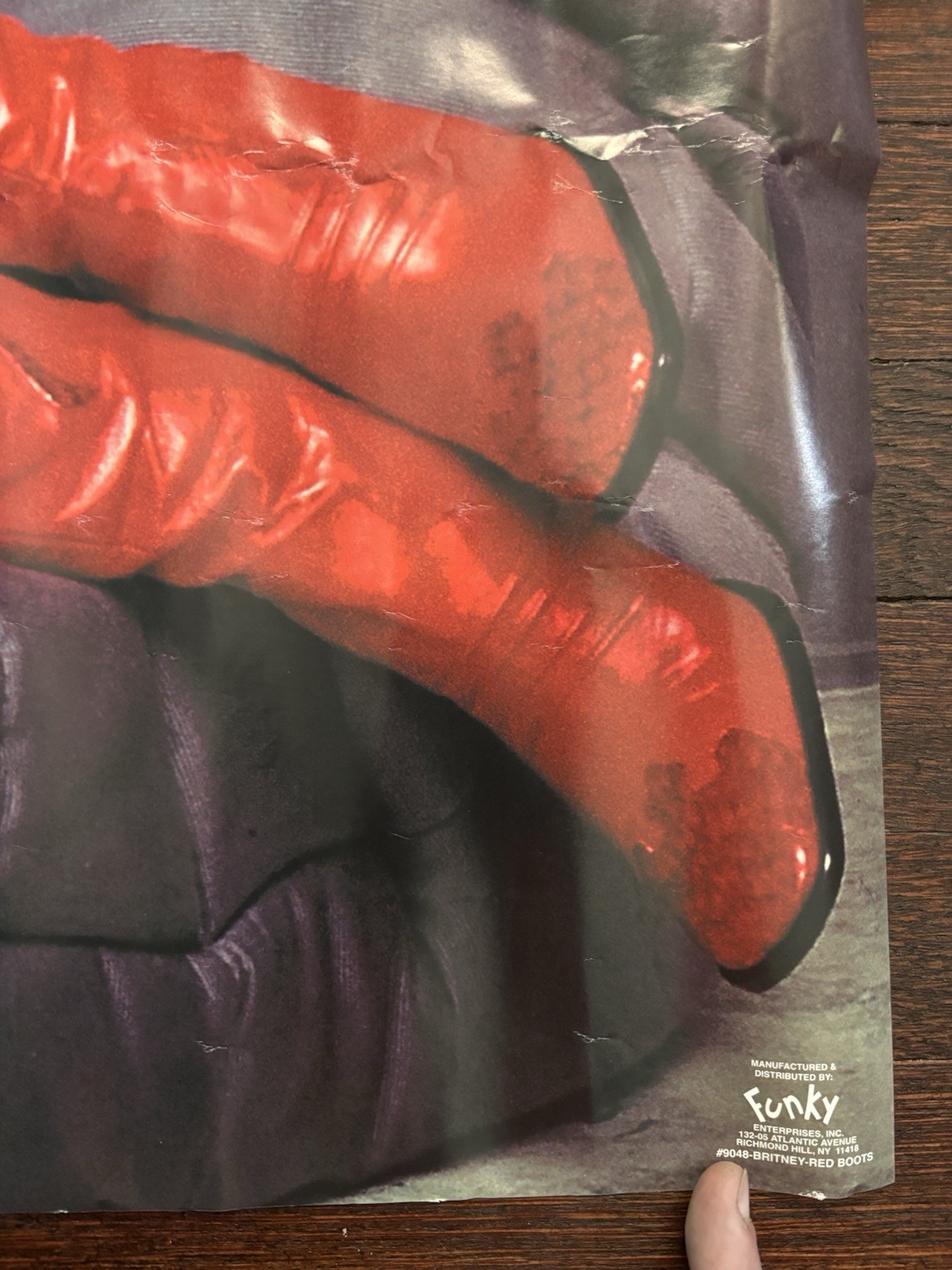 2001 Young Britney Spears Red Boots Poster-AS-IS-Funky 34×22.25”