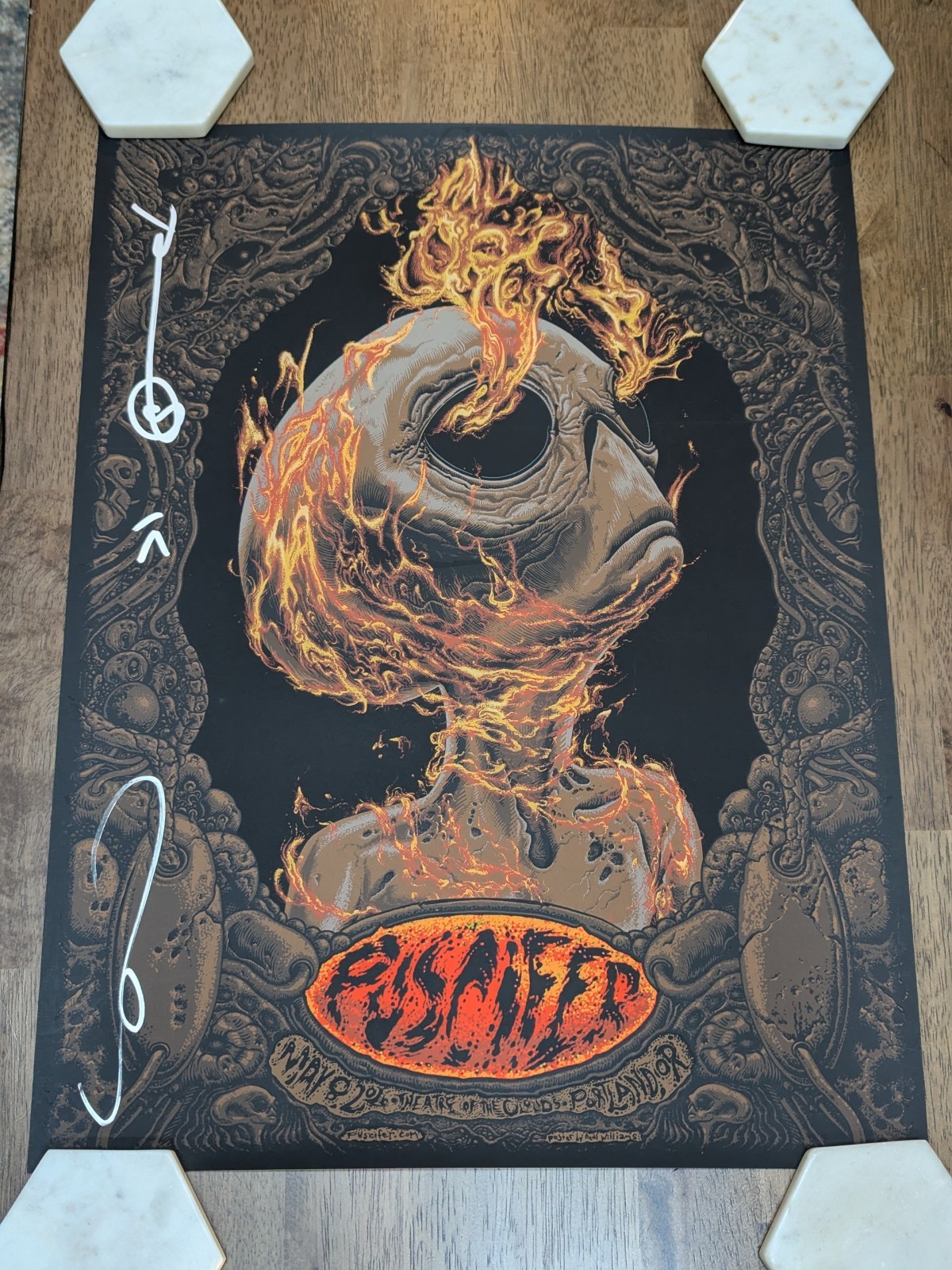 Puscifer Portland OR SIGNED Normal Isn’t Tour Poster – Maynard James Keenan