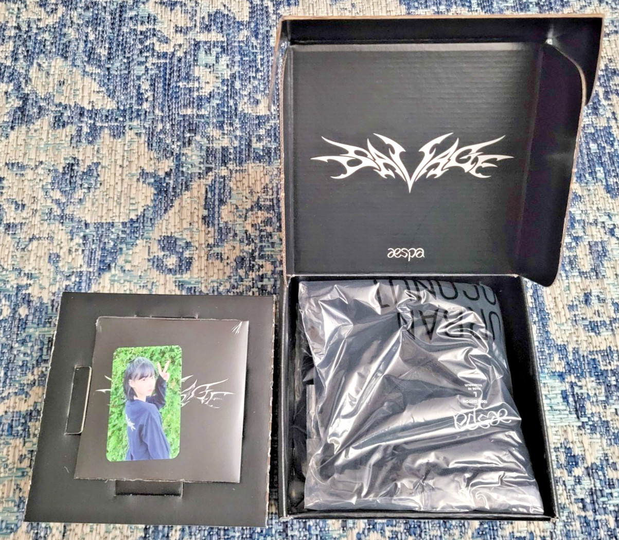 Aespa Savage Deluxe Box Set Long Sleeve Shirt w/ Winter SGS SMGlobal Photocard