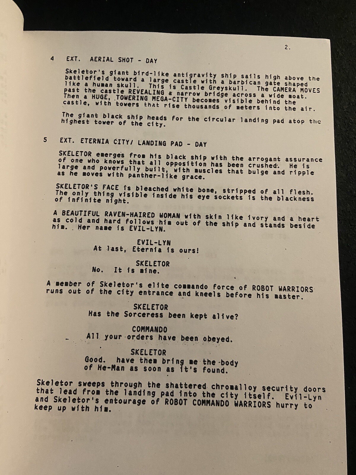 Cannon™ MASTERS OF THE UNIVERSE (1987) SCREENPLAY Live-Action RARE SCRIPT