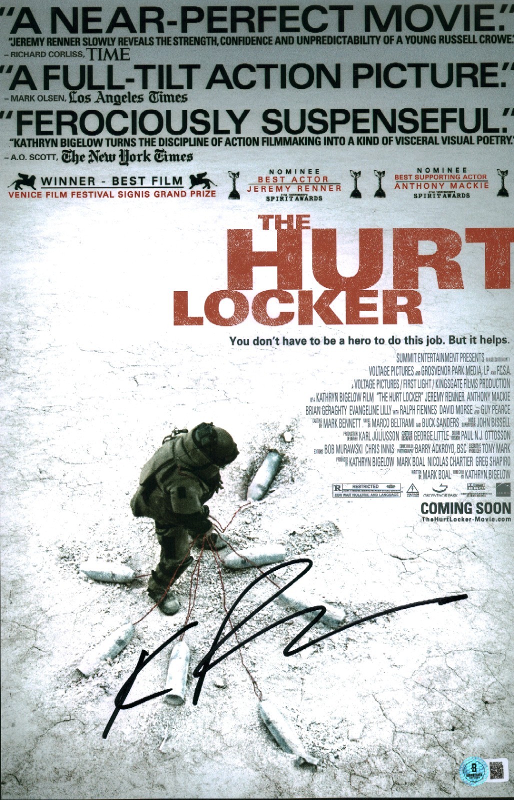 Kathryn Bigelow Signed Autographed The Hurt Locker 11×17 Photo Poster BAS COA