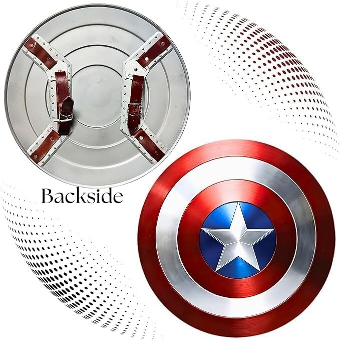 Captain Round Handmade America Shield Metal Replica Round Halloween Shield, Cosp