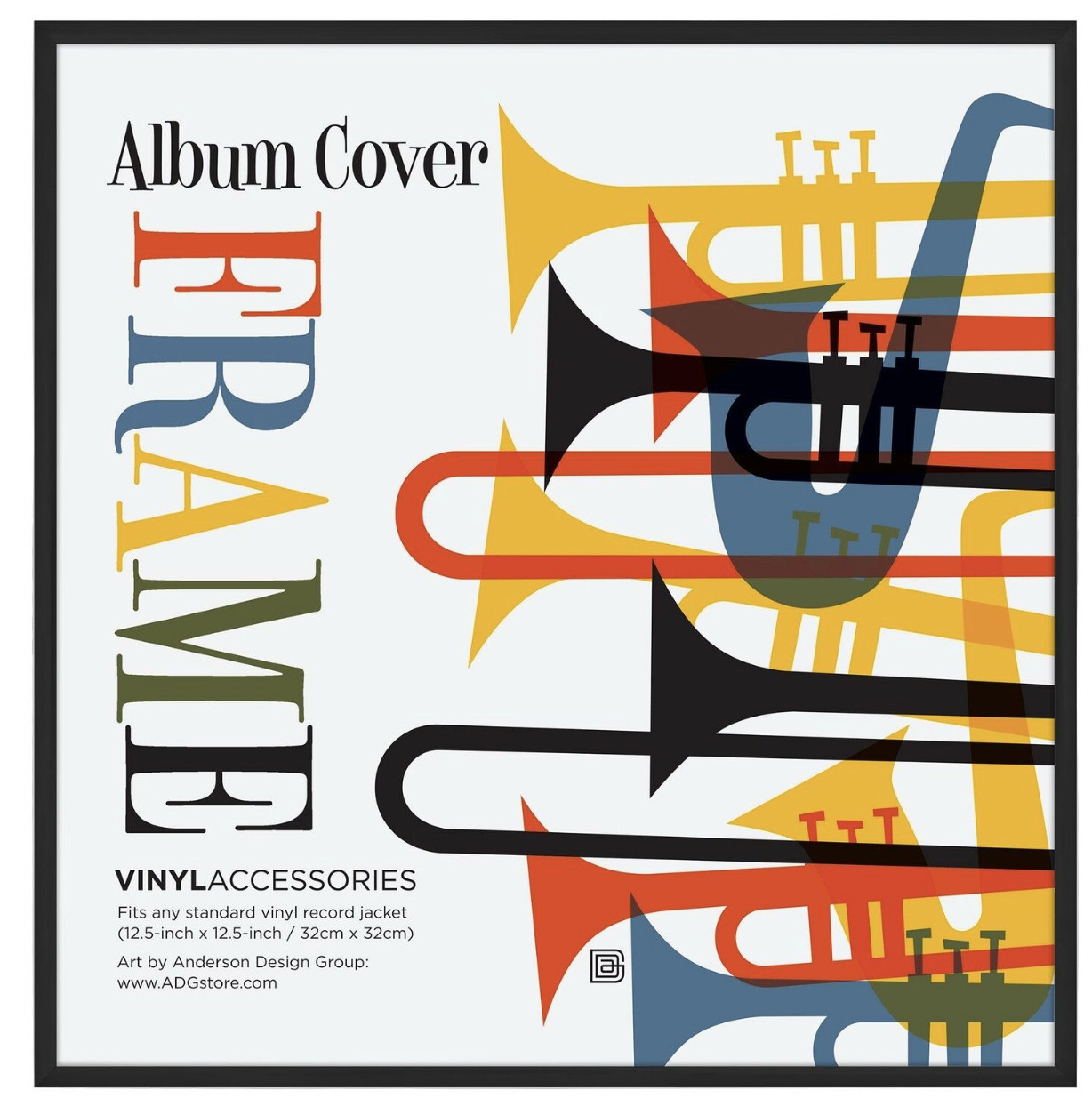 Americanflat Album Frame – LP Album Display Covers 12.5″x12.5″