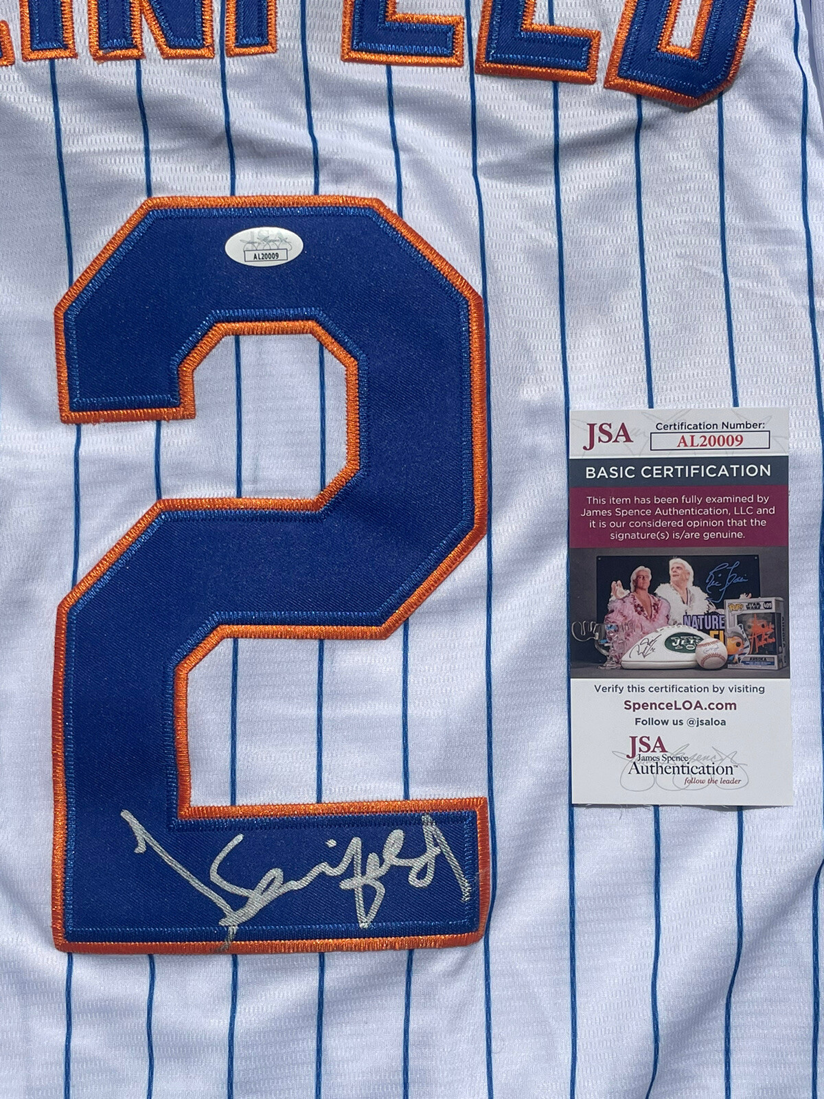 Jerry Seinfeld Signed Autographed New York Mets Jersey Legend Jsa Coa
