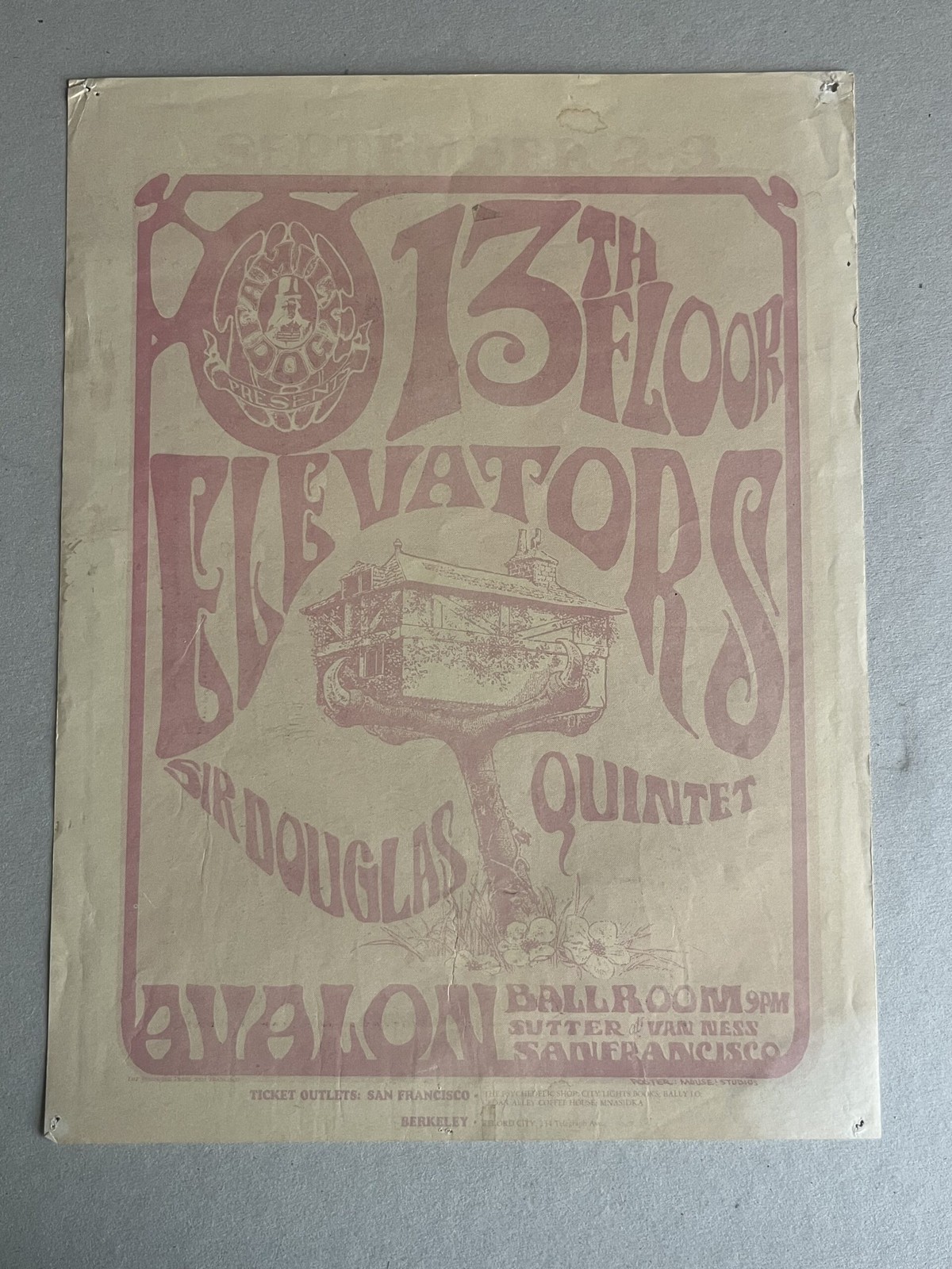 13th Floor Elevators Handbill San Francisco CA 1966