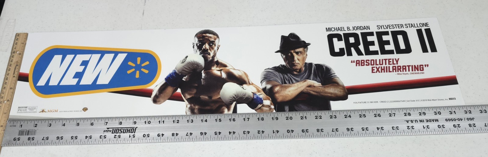 Creed II Licensed MOVIE ARTWORK 32″ x 7.5″ Rocky