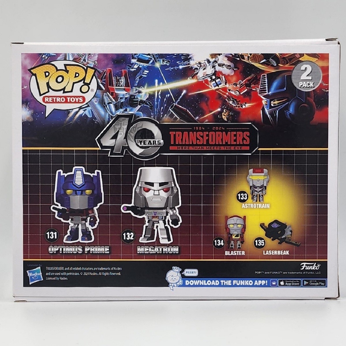 Peter Cullen and Frank Welker Signed Transformers Funko Two-Pack