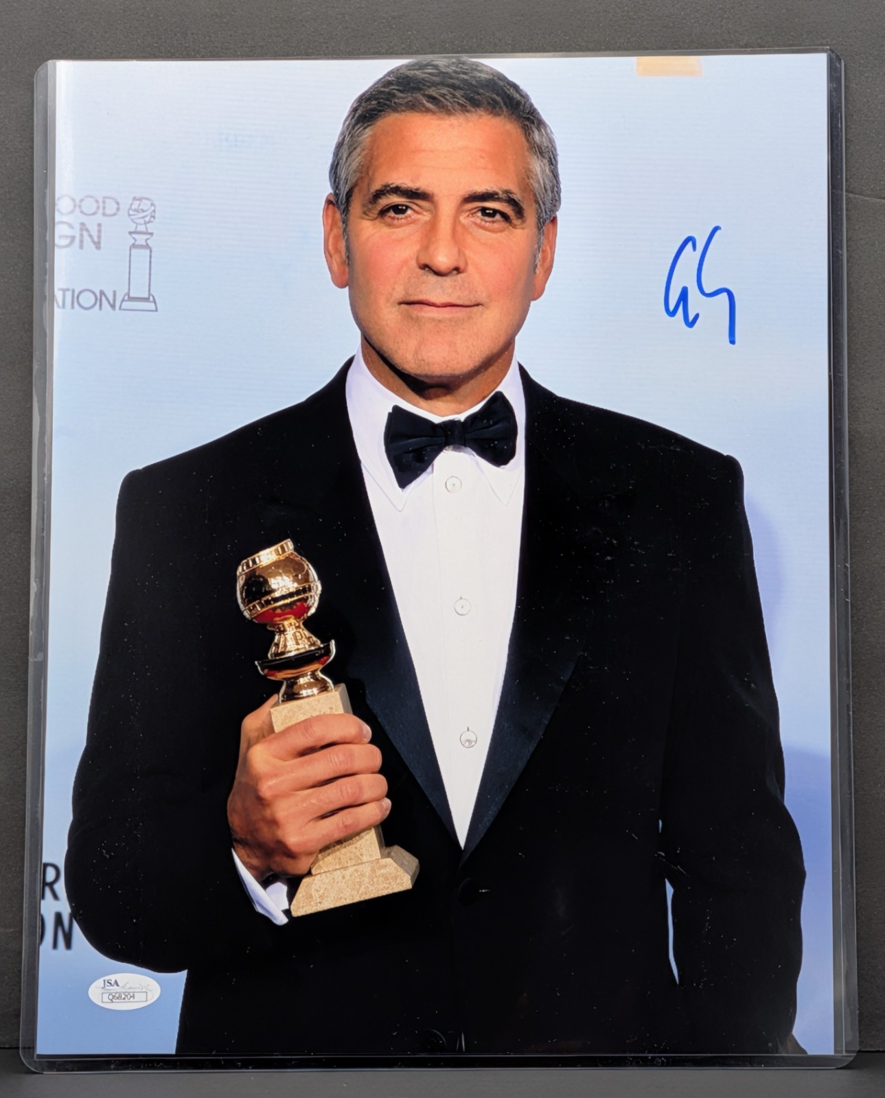 GEORGE CLOONEY JSA Authentication Autograph Color Photo Golden Globe Award 14×11