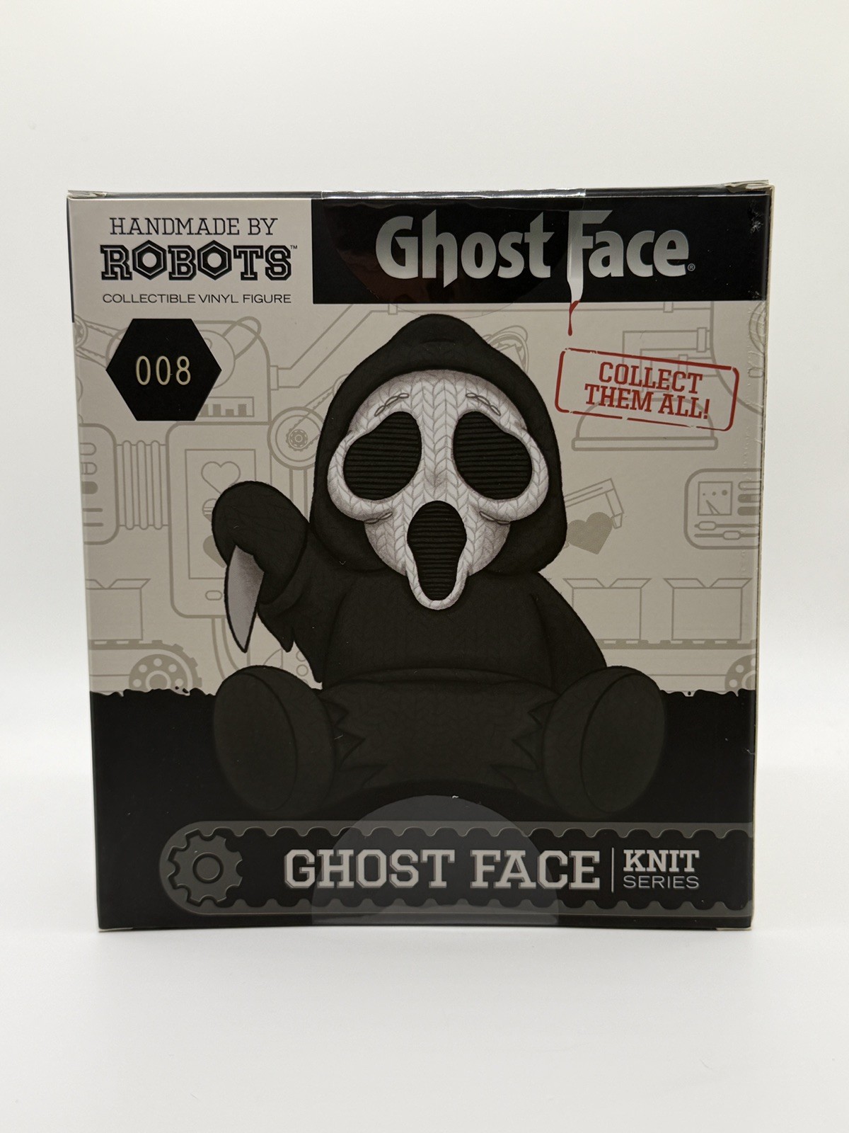 Roger L. JACKSON Signed Scream Handmade by Robots Figure GhostFace 184 JSA White