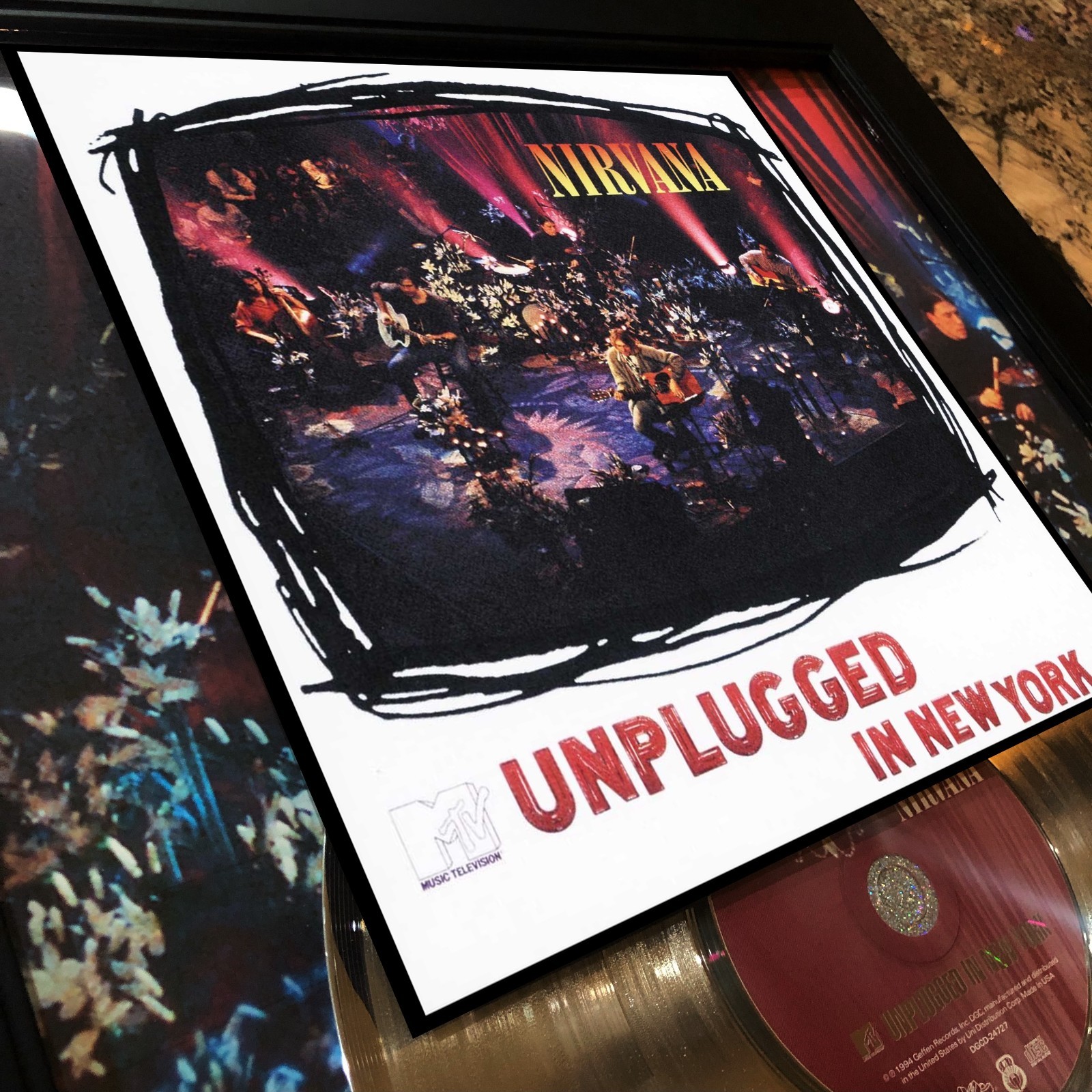 NIRVANA ( MTV Unplugged In New York ) Platinum Music Award Vinyl LP Record CD