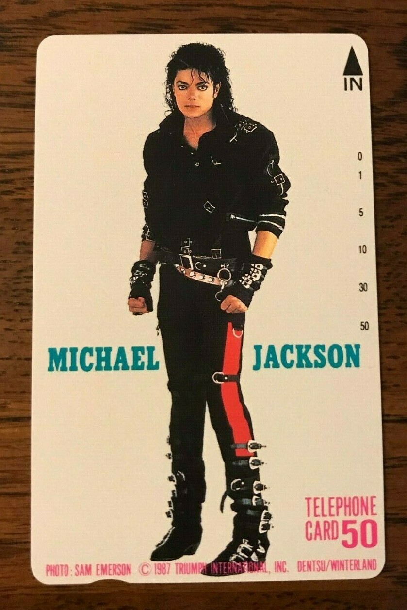 Michael jackson telephone card phone calling card bad tour japan limited 1987