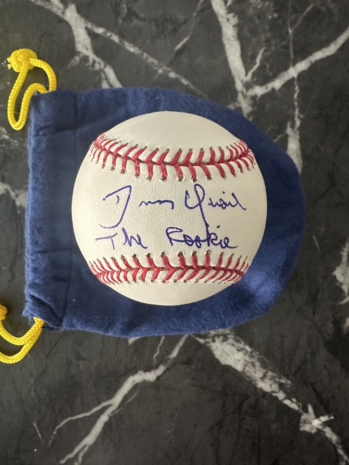 Actor Dennis Quaid Signed Autographed OMLB Baseball “The Rookie” Inscription