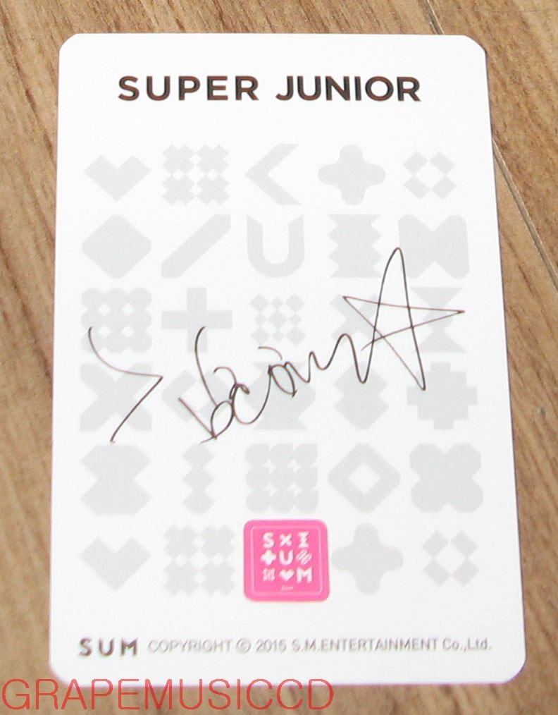 SUPER JUNIOR SMTOWN COEX Artium SUM GOODS HEECHUL LIMITED EDITION PHOTO CARD