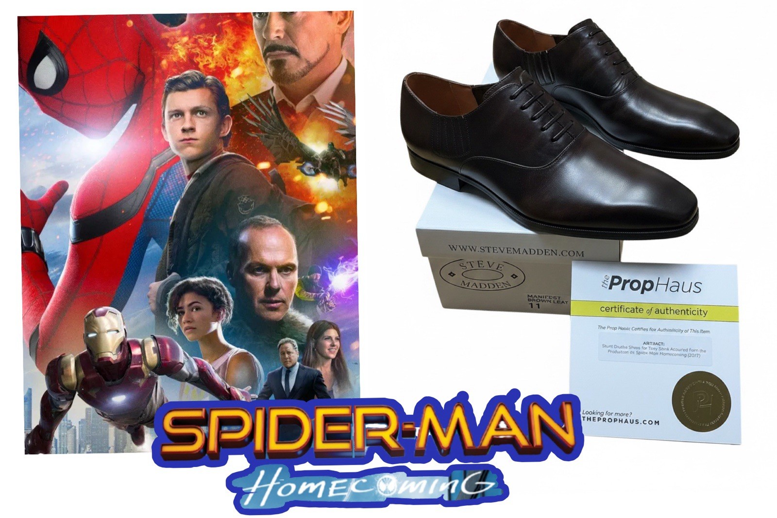 Spider-man Homecoming (2017) Stunt Double Shoes Tony Stark Robert Downey Jr +COA