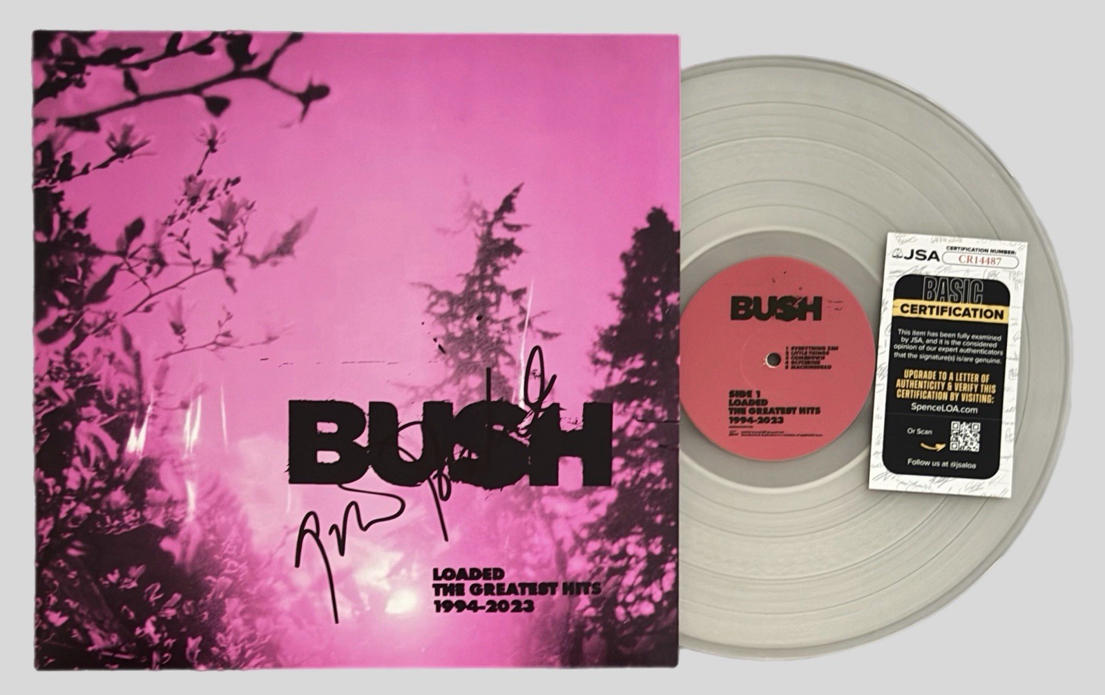 GAVIN ROSSDALE BUSH SIGNED LOADED GREATEST HITS VINYL LP RECORD w/JSA COA!