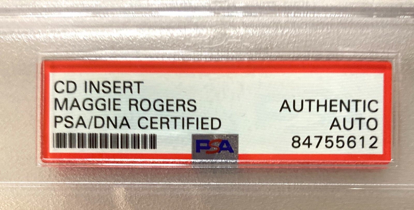 Maggie Rogers PSA DNA COA Signed Surrender CD Cover Encapsulated Picture Photo