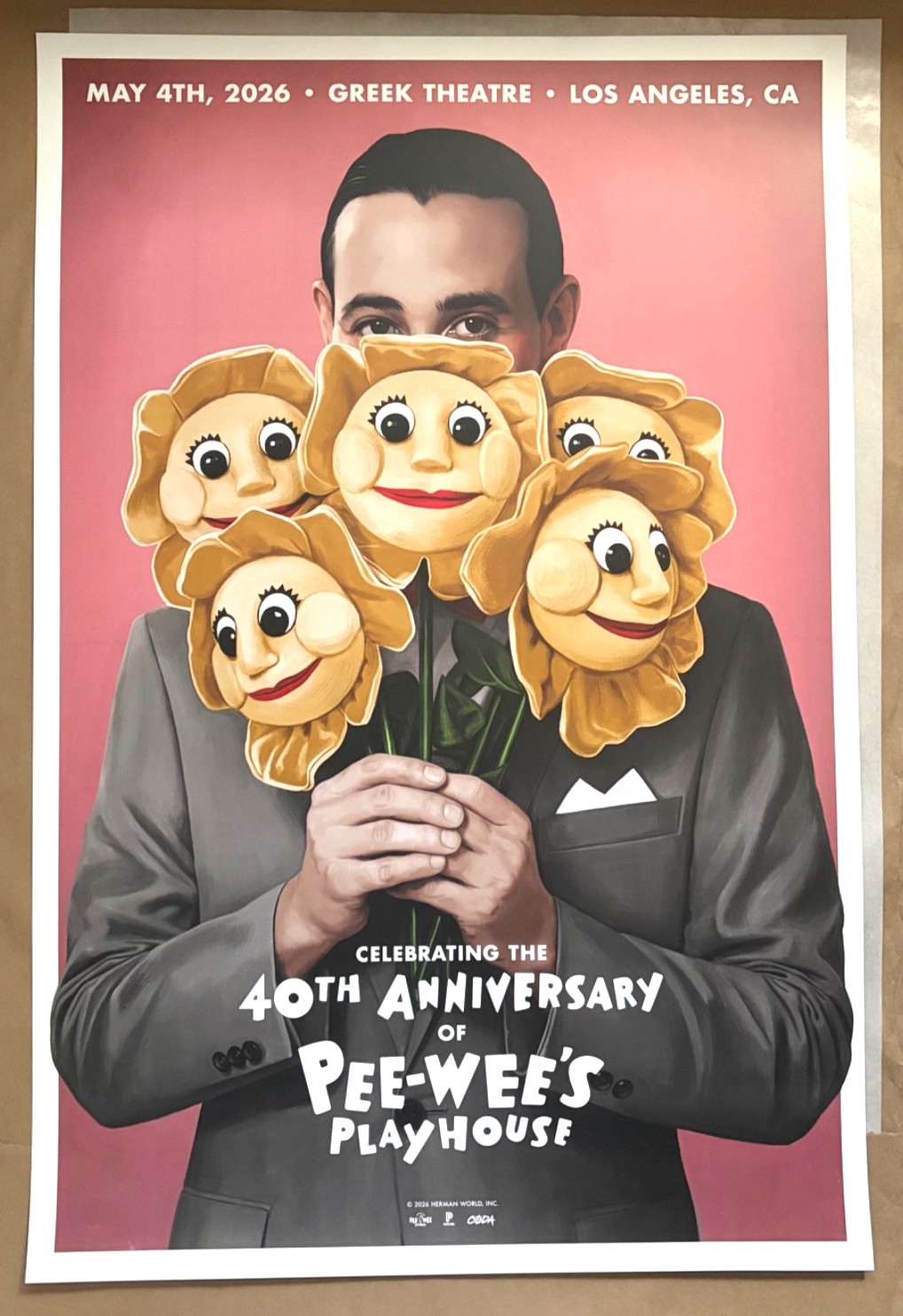 PEE-WEE’S PLAYHOUSE 40th Anniversary poster AKIKO STEHRENBERGER Pee-wee Herman