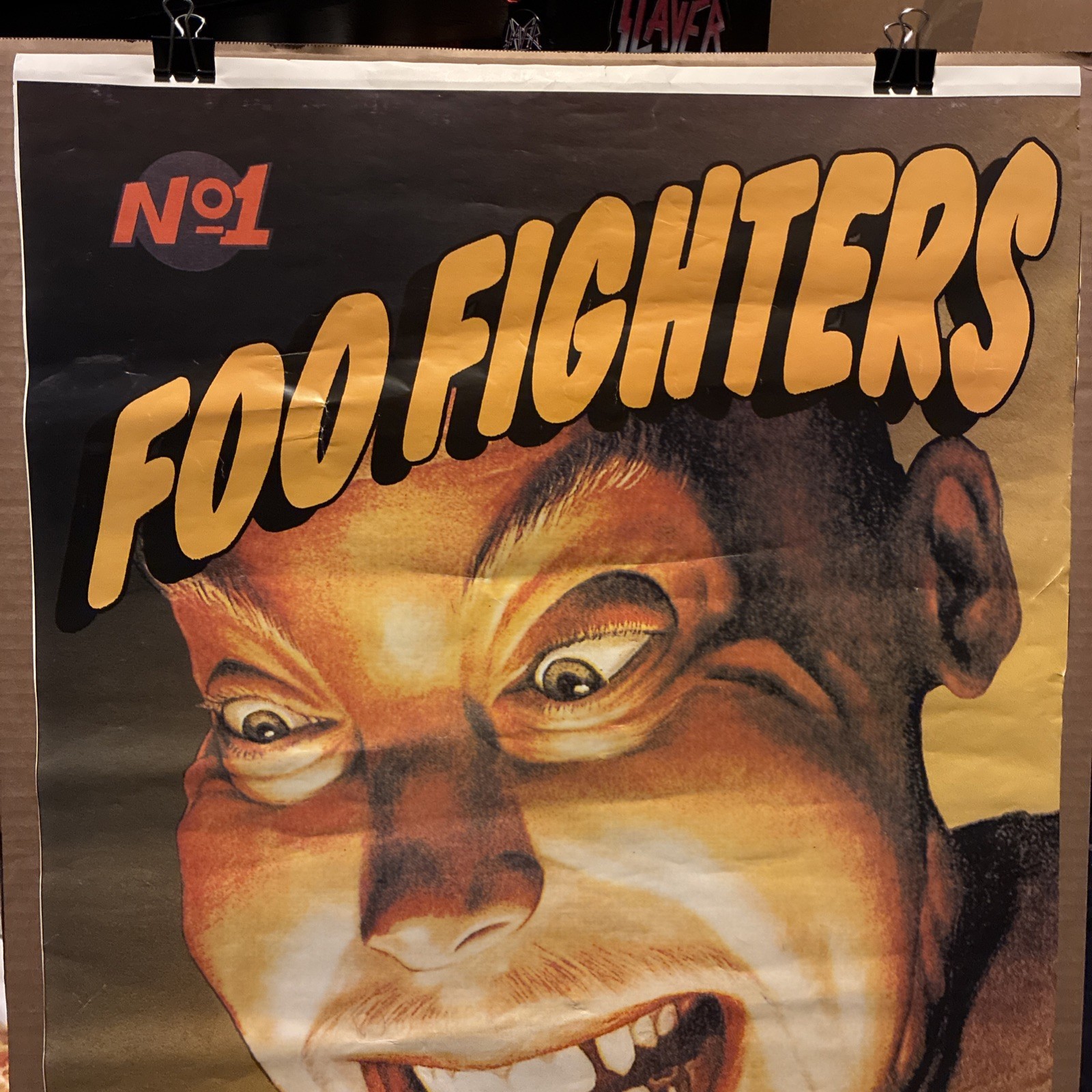 Foo Fighters 1995 Debut lp Promo Poster. Ultra Rare 24″ x 35″ VG Condition