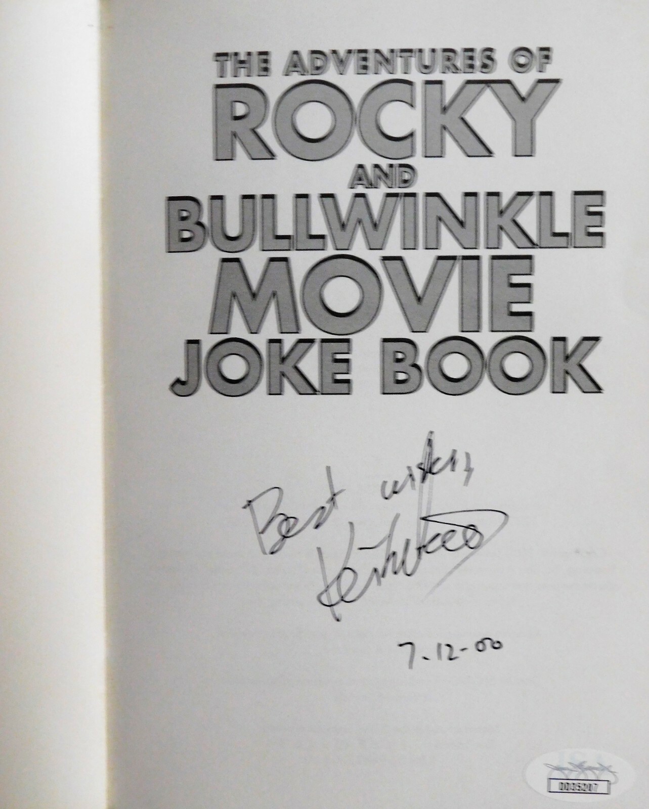Keith Scott Adventures of Rocky And Bullwinkle Signed Book JSA Authenticated