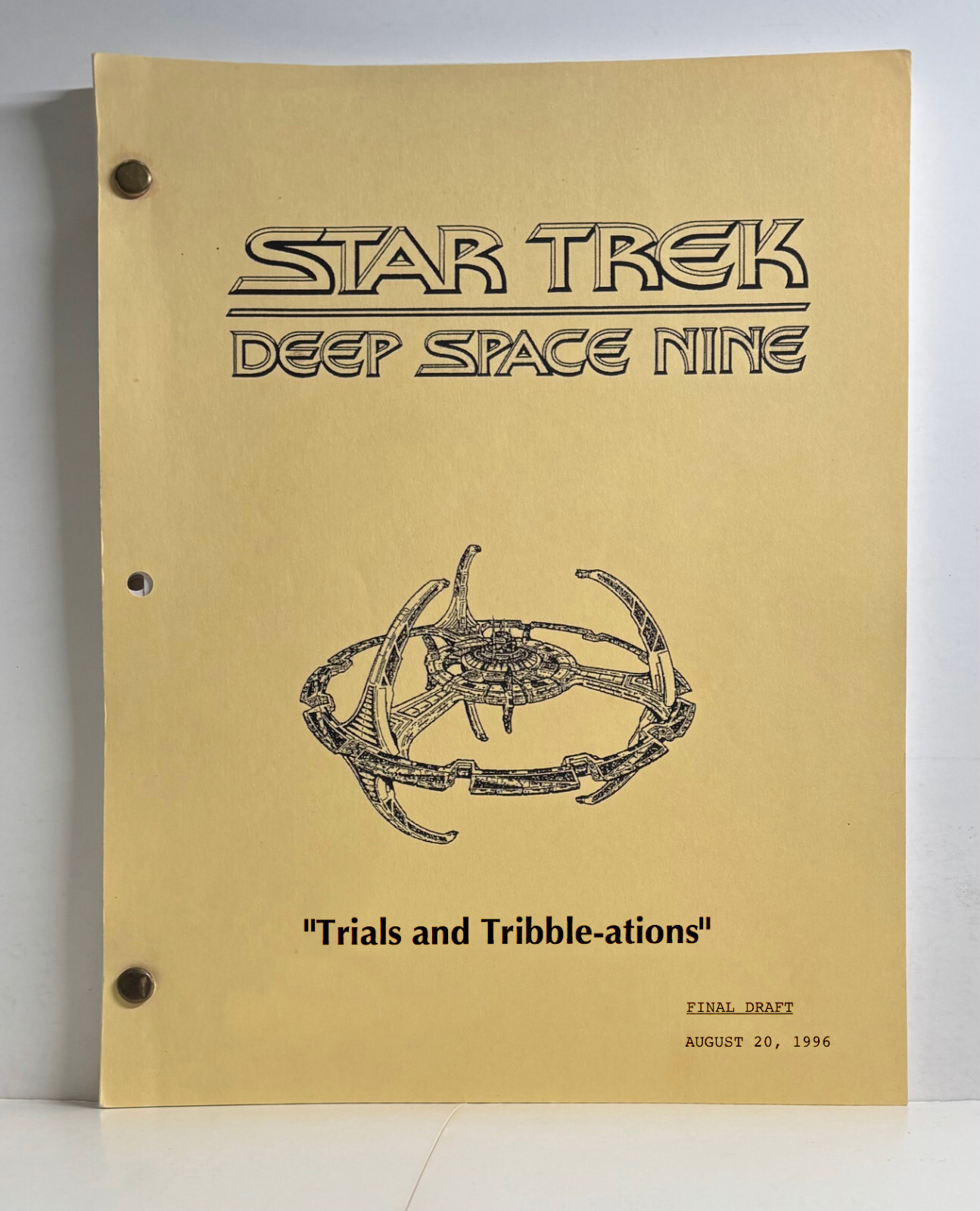 Star Trek Deep Space 9 TV Script “Trials & Tribble-ations” David Gerrold-Reprint