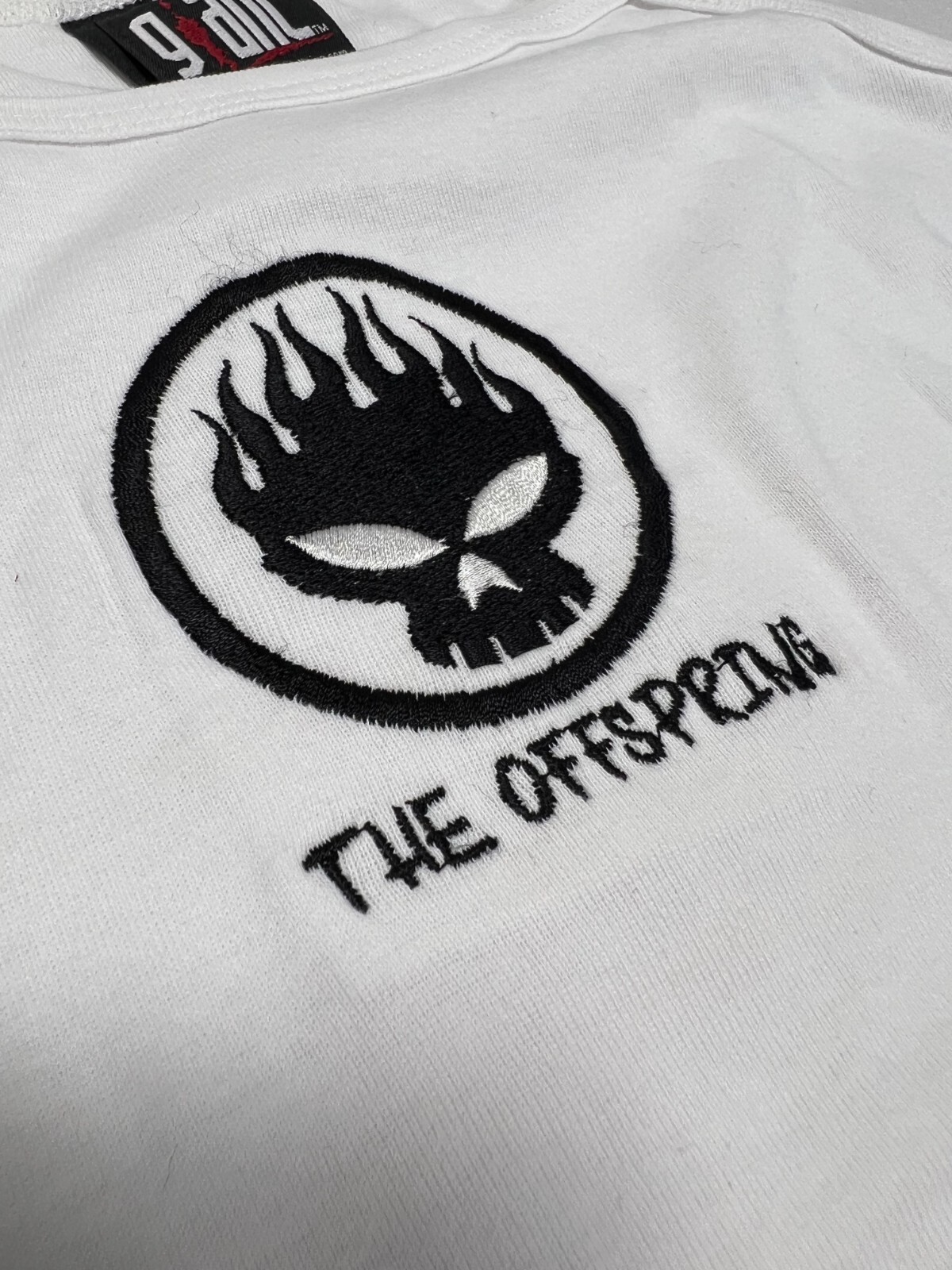 THE OFFSPRING EMBROIDERED CAMI WHITE GIRL TEE T-SHIRT NEW ORIGINAL,!!!